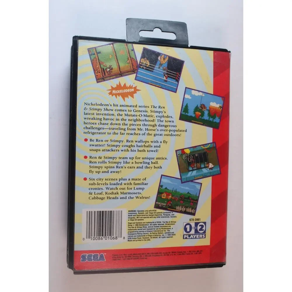 Ren & Stimpy Show Presents: Stimpy's Invention (Sega Genesis) Authentic, tested